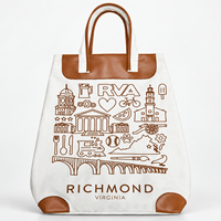 Sac à dos de voyage en toile imprimée Richmond City 50x45x13 cm 400 GSM RFD Canvas Logo personnalisé Marquage personnalisé Utilisation promotionnelle Utilisation en voyage