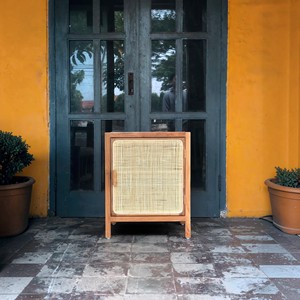 Indonesian Teak <b>Rattan</b> Storage Nightstand Wholesale Custom OEM ODM Factory Living Room Accent Sideboard Credenza Export Supplier - Product Image 6