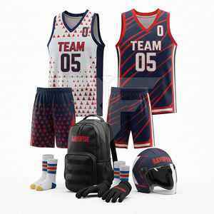 Maillots de basket respirants très demandés pour hommes – Ensemble d'uniformes d'entraînement à manches courtes avec options personnalisables - Product Image 1