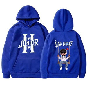 เสื้อฮู้ดดี้ผู้ชายสไตล์ฮิปฮอป สตรีทแวร์ ฮาราจูกุ ทรงหลวม พิมพ์ลายดนตรีเก๋ๆ ผลิตโดยโรงงาน OEM - Product Image 5