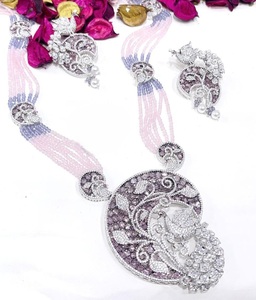 Conjunto de Collar y Pendientes Étnicos de Latón Chapado en Oro de Primera Calidad con Circonitas, Joyería para Mujer, Regalo de Boda, Compromiso, Fiesta - Product Image 4