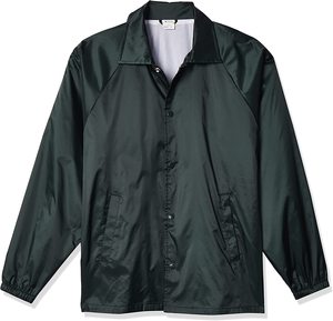 Men's Red Polyester Eco-friendly <b>Quilted</b> Hip Hop Coach Jacket Covered Button Closure Turn-down Collar Autumn Casual Wear - Product Image 3