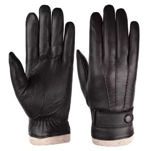 Men's Fashion Leather <b>Gloves</b> Real Leather Soft Driving Winter Season <b>Gloves</b> / Genuine Leather For Sale - Product Image 1