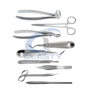 Ensemble d'instruments chirurgicaux dentaires de dernière génération en acier inoxydable, outils d'extraction manuels à poignée moletée de classe I - Product Image 2