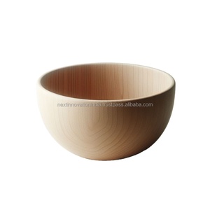 Ensemble de saladiers en bois d'acacia rustique Artisanat de qualité Bol à fruits en bois décoratif poli écologique pour élégant - Product Image 1