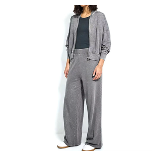 Conjunto de Sudadera con Capucha y Pantalones Deportivos de Algodón Lavado al Ácido, Estilo Vintage, Personalizado, al por Mayor, para Mujer, de Alta Calidad - Product Image 1