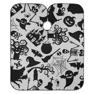 Capa de Barbero para Halloween, de Poliéster Resistente al Agua, Tela Antiestática y Duradera para Cortes de Cabello Diarios - Product Image 1