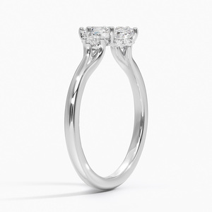 Bague BOJ 078 en argent 925, taille marquise, avec halo de pierres et griffes, solitaire en moissanite 2 carats couleur D VVS1 certifiée GRA, prix bas - Product Image 2