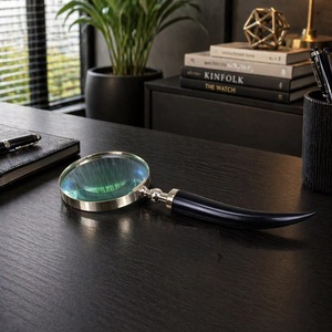 New Buffalo Horn Handle Eco-Friendly Handmade <b>Magnifying</b> Glass for Precision Reading and Classic Vintage Style High Quality - Product Image 2