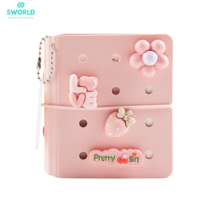 SWORLD Pink Hardcover Diary with Elastic Closure Wholesale Factory Decorative Charms for Gift - Product Image 1