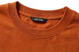 Camiseta de Manga Corta Extra Grande para Hombre de Alta Calidad, 100% Algodón, Color Naranja Sólido, Cuello Redondo, 220g, Colores Personalizados, Secado Rápido, Transpirable - Product Image 6