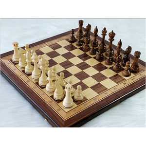 Juego de Ajedrez de Madera Hecho a Mano de Primera Calidad, Tablero Plegable de Viaje Grande de 15 Pulgadas |   Juego de ajedrez profesional de madera estilo Staunton - Product Image 1