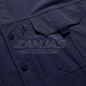 เสื้อเชิ้ตคาร์โก้ผู้ชาย ทรงเข้ารูป สวมใส่สบาย ระบายอากาศดี กระดุมแบบปกปิด คุณภาพสูง ขายส่ง ดีไซน์โดดเด่น เสื้อเชิ้ตคาร์โก้สำหรับผู้ใหญ่ - Product Image 3