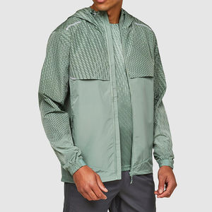 Veste de pluie d'hiver à capuche avec fermeture éclair, imperméable, coupe-vent 10 000 mm, respirante pour la randonnée et le camping avec OEM. - Product Image 3