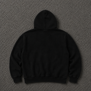 Sudadera con Capucha Negra Extra Grande para Hombre con Estampado de Retrato Blanco, Estilo Hip Hop, Diseño de Bolsillo con Logotipo Frontal, Corte Regular, 100% Algodón Felpa - Product Image 6