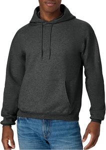 <b>Men's</b> <b>Grey</b> Hooded <b>Sweatshirt</b> Regular Fit Cotton Knitted Casual Solid Color Front Pocket Autumn Wear - Product Image 3