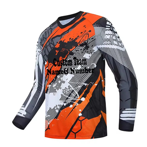 Custom Long Sleeve Motorcycle Jersey Men's Sublimation Print Quick Dry Sport Shirt Full Sleeve Polyester Motocross Racing Wear - Product Image 4