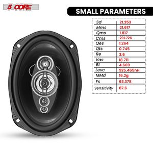 Coppia di Altoparlanti Coassiali a 2 Vie 5Core 6x9 per Auto, 800W 4Ohm con Super Tweeter per Miglioramento Audio Veicolare - Product Image 5