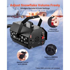 Macchina per Neve Portatile Super Silenziosa 1300W con Telecomando Wireless, Generatore di Fiocchi di Neve per Interni/Esterni, Categoria Prodotti Ghiaccio Secco - Product Image 4