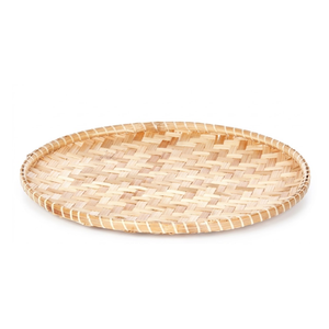 Luxury Rattan Tray Durable Wood Weaving Serving Platter for Formal <b>Dining</b> Event Elegant Storage <b>Table</b> Setting - Product Image 2