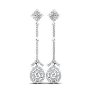 REYES Pendientes Colgantes de Diamantes Cultivados en Laboratorio CVD HPHT de Oro Sólido de 14K de Alta Calidad para Mujer, Joyería Fina Clásica para Fiestas - Product Image 2