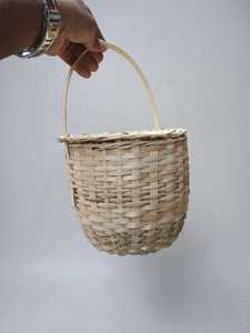 Handwoven Bamboo <b>Basket</b> With Lid <b>Round</b> Storage Container <b>Wicker</b> Hamper Natural Eco Friendly Organizer Supplier - Product Image 2
