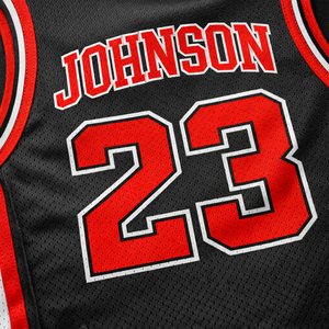 Tissu 100% polyester respirant à séchage rapide, personnalisable par sublimation et broderie, nom et numéro du joueur, grande taille, basketball professionnel. - Product Image 4