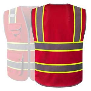 Lightweight Mesh Safety Vest High Visibility Reflective Apparel For Outdoor Utility <b>Workers</b> Building Site Security Uniform - Product Image 2