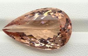 Pierre précieuse naturelle Shamim Gems Morganite 13,92 carats taille libre coupe poire pêche pierre lâche authentique pour la fabrication de bijoux - Product Image 6