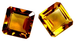 Nouvelle pierre précieuse à facettes en forme de carré Citrine faite à la main pierre naturelle en vrac pierre de qualité supérieure pour la fabrication de bijoux - Product Image 3