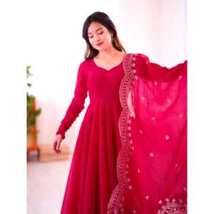 Robe de soirée fantaisie de créateur avec robe élégante Dupatta pour occasions spéciales - Product Image 5