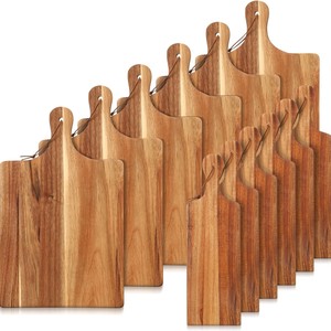 Planche à découper portable en bois de manguier naturel couleur miel doré - Planche à découper artisanale de voyage, épaisseur 2,0 cm, écologique et durable - Product Image 5