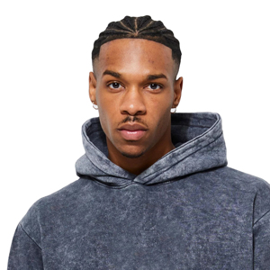 Sweat à capuche surdimensionné personnalisé pour homme, 100 % coton, délavé à l'acide, motif uni, idéal pour l'hiver - Product Image 2