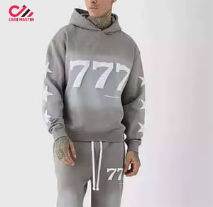 Ensemble de survêtement délavé pour hommes, style streetwear, coupe oversize et classique, avec impression en relief personnalisée, service OEM - Product Image 4