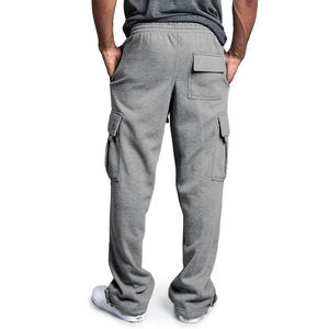 Nouveau pantalon de jogging personnalisé en coton French Terry, coupe ample, jambe large, style droit ou évasé, pour homme - Product Image 6