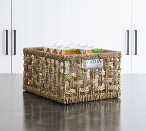 Cesta Redonda Rústica Hecha a Mano con Material Ecológico de Seagrass, Marca Vietrustic ODM, para Almacenamiento de Ropa - Product Image 6