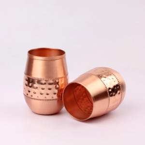 Termo de vacío de vidrio hecho a mano con cobre 100% puro, acabado mate, aislamiento térmico de 6-12 horas, portátil - Product Image 1