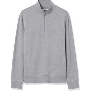 Sudadera de Forro Polar con Media Cremallera para Hombre, Tejido Ecológico, Teñido Liso, con Bolsillo, de Alta Calidad - Product Image 4