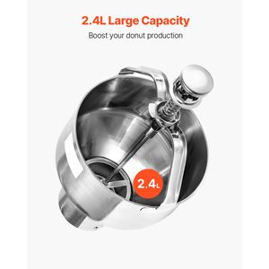 Dosatore Manuale per Ciambelle di Grande Capacità in Acciaio Inox 304, Dispenser Commerciale per Impasto con 6 Regolazioni di Spessore, Nuovo - Product Image 3