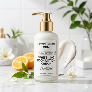 โลชั่นบำรุงผิวกายขาวกระจ่างใส ProduxPro OEM แนะนำโดยผู้ผลิต ได้รับการรับรองฮาลาล ผสมวิตามินซีและสารผลัดเซลล์ผิว สำหรับผู้หญิงวัยผู้ใหญ่ - Product Image 2