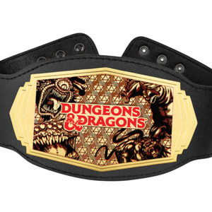 NUEVO Cinturón de Campeonato de Dungeons & Dragons con Texto y Diseño Personalizados, Cinturón Premium Negro y Dorado para Fanáticos y Coleccionistas - Product Image 2