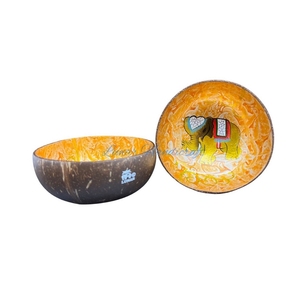 Top Vente Premium Qualité Laque À La Main Bol De Noix De Coco Style Unique Réutilisable Nouvelle Marque Bols - Product Image 1