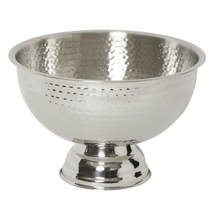 Seau à champagne en acier inoxydable martelé sur piédestal, refroidisseur de boissons, seau à glace pour mariage, fête, bar! - Product Image 1