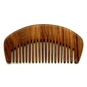 Peigne en bois fait main poli, artisanat d'art populaire, décoration de table rectangulaire à poser sur étagère - Product Image 3
