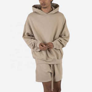 Conjunto Deportivo de Algodón 100% para Parejas, Sudadera con Capucha y Pantalones Cortos de Felpa para Hombre, Ropa Casual de Otoño para Correr, Gimnasio, con Logo - Product Image 4