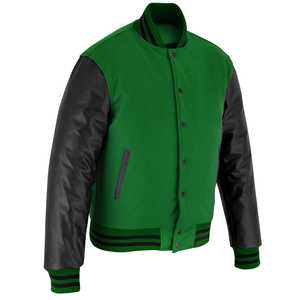 Ropa de invierno, chaqueta de invierno, chaquetas estilo universitario de cuero/lana para venta en línea a precio económico - Product Image 3