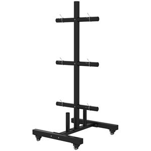 "Adjustable Foldable Fitness Equipment Weight <b>Plate</b> <b>Rack</b> for 2 Inch <b>Plates</b> 440lbs Capacity with Wheels & Clamps" - Product Image 1