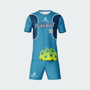 Chemise polo à manches courtes pour homme, uniforme de pickleball sportif tendance, impression 3D, vêtements décontractés pour équipe de pickleball - Product Image 1