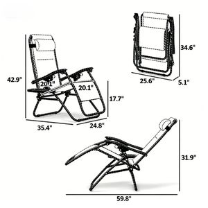 Sedia Pieghevole Nera a 2 Pezzi per Uso Esterno in Cortile e Giardino - Product Image 6