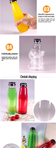 Bouteille en plastique PET vide jetable de qualité alimentaire pour jus d'orange et boissons, avec bouchon à vis Unalilia B0604, 200 pièces, 350 ml, 12 oz - Product Image 6
